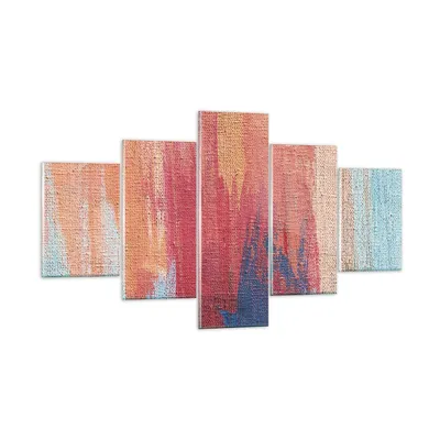 Produktbild von Bilder auf glas - 5 Teile - Die Farben Farben Abstraktion - 125x70cm - Glasbilder - Wandbilder - Bilder - Wanddekoration aus Glas - Glas Bilder - Wandbild auf Glas - GEA125x70-5069