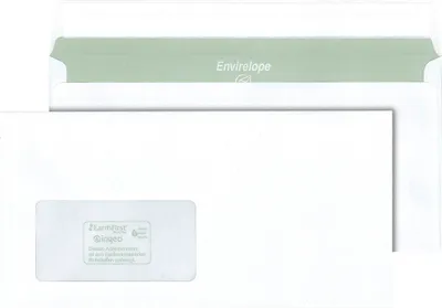 Produktbild von MAILmedia Briefumschläge Envirelope® DIN lang mit Fenster recycling-weiß haftklebend 500 St.