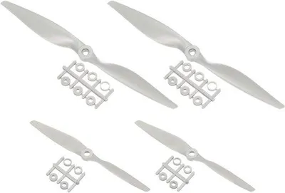 Immagine prodotto di Set di eliche per aereo elettrico - 6 x 4 e 15 x 8 - Grigio - Con anelli adattatori - 2 pezzi