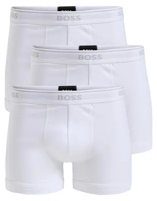 Zdjęcie produktu dla BOSS, męskie bokserki męskie 3-pack, bawełniane, model retro, jasnoszary, rozmiar M (zestaw 3 sztuk)