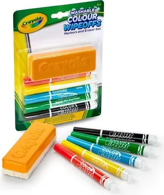 Immagine prodotto di Pennarello Crayola Dry Wipeoffs con salvietta, 5 pz.