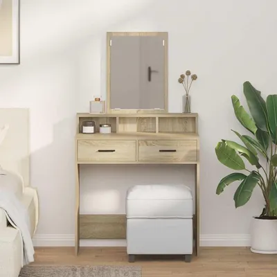 Productafbeelding van Moderne Kaptafel met Spiegel en Laden 79 x 41 x 140 cm
