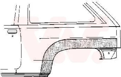 Produktbild von VAN WEZEL Seitenwand Reparaturblech für OPEL Corsa B Schrägheck (S93) Corsa B Kastenwagen (S93)