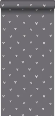 Zdjęcie produktu dla Walls4You Tapeta serca konfetti ciemnoszarym - 935283 - 0,53 x 10,05 m