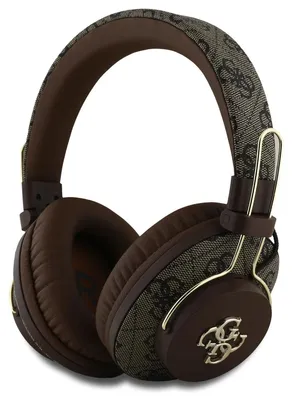 Obrázok produktu pre Slúchadlá Guess ENC Metal 4G Bluetooth cez uši - hnedé