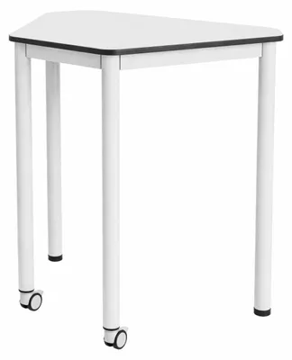 Produktbild von Moderner Schreibtisch im minimalistischen Design mit Rollen und Ecken