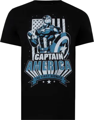 Obrázek produktu pro Captain America - "The First Avenger" Tričko pro muže TV1583 (XL) (Černá)