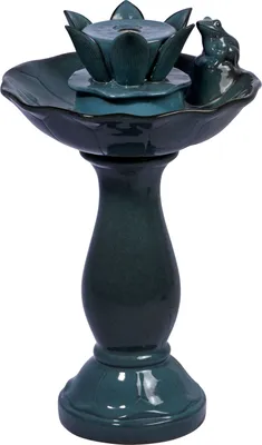 Produktbild von Gartenbrunnen Helena 39 x 39 cm Keramik türkis