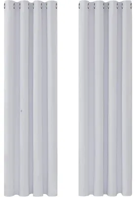 Obrázek produktu pro Zatemňovací závěsy, ochrana proti chladu, obývací pokoj, neprůsvitné, sada 2 kusů, rozměry 240 x 135 cm, barva: stříbrná, šedá