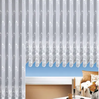 Produktbild von Fertigstore "Paris" weiß mit Faltenband - Größe (HxB): 125x300cm
