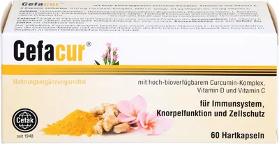 Produktbild von Cefacur Kapseln für Immunsystem, Knorpelfunktion und Zellschutz, 60 St. Kapseln