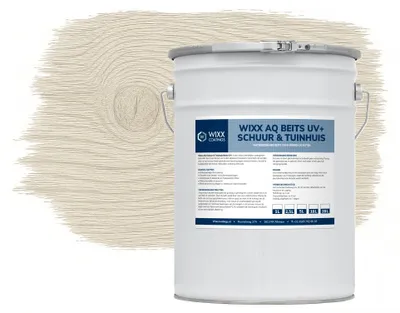 Productafbeelding van Wixx AQ Schuur en Tuinhuis Beits UV+ - Vergrijsd Wit - 5L
