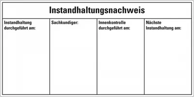 Produktbild von Dreifke® Instandhaltungsnachweis Feuerlöscher, DIN 14406-4, Folie, ablösbar, ...