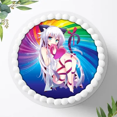 Produktbild von Für die Geburtstags Torte ein Tortenaufleger, Zuckerbild mit dem Motiv: Anime Manga, Essbares Foto für Torten, Fondant, Ø 20cm, 0318w