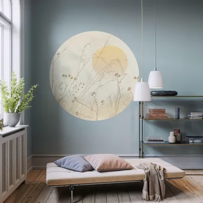 Produktbild von Komar Vlies Fototapete rund und selbstklebend - Roseau - Größe: 125 x 125 cm (Breite x Höhe)