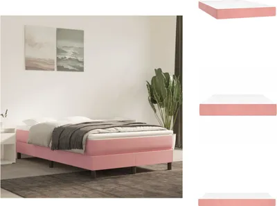 Image de vidaXL Matelas à ressorts ensachés rose 120x200x20 cm velours - Matelas