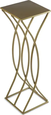 Produktbild von HowHomely Modern Pflanzenständer, Blumenhocker aus Metall Gold 75 cm Höhe - Blumenständer für das Haus