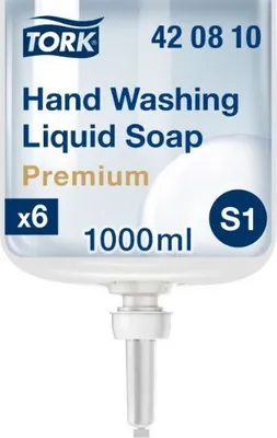 Immagine prodotto di Tork - Sapone per mani S1 non parcellizzato 1000ml 420810 | 6 pezzi
