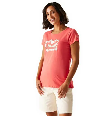 Image de REGATTA RWT339 Breezed V T-Shirt femme, Corail, Taille 36