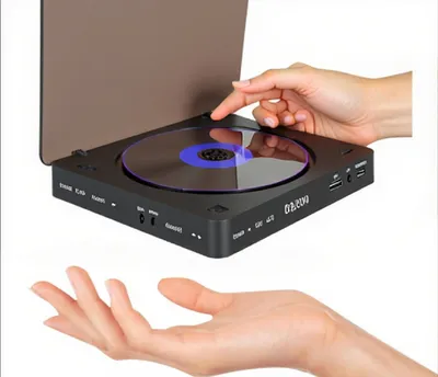 Immagine prodotto di ZELURXX Lettore DVD HD, VCD, lettore video portatile, lettore multifunzionale, 1080P, anti-skip, con telecomando, nero