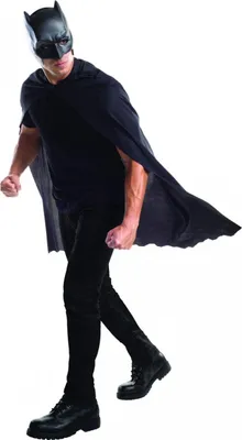 Produktbild von Batman Umhang mit Maske als lizenziertes Superhelden Kostüm Set für Karneval