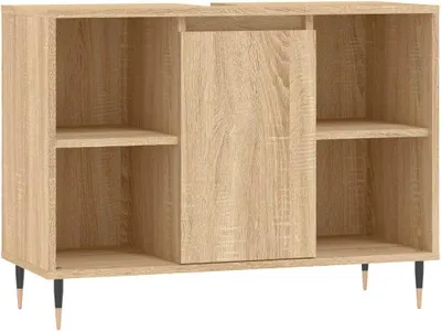 Obrázok produktu pre vidaXL Kúpeľňová skrinka Sonoma Oak 80x33x60 cm Materiál dreva