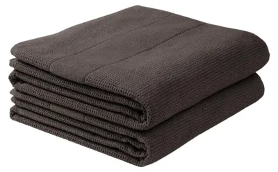 Produktbild von SCHIESSER Duschtuchset Turin | Einfarbig | 2-teilig | 100% Baumwolle | Flauschig & Saugstark | 70x140 cm | Dunkelgrau