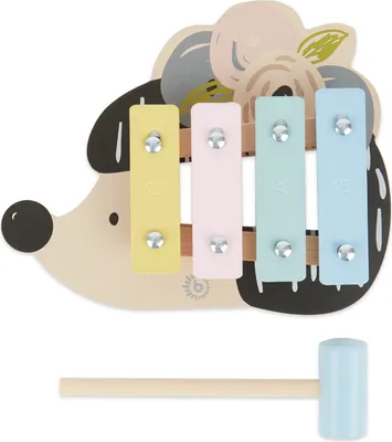Produktbild von Bieco Igel Baby pastell Xylophon klein - Musikinstrumente für Kinder ab 1 Jahr - musikalische Früherziehung - Musikinstrumente Baby 1 Jahr Xylophon Kinder 1 Jahr Holz Instrumente Baby Xylophon 1 Jahr