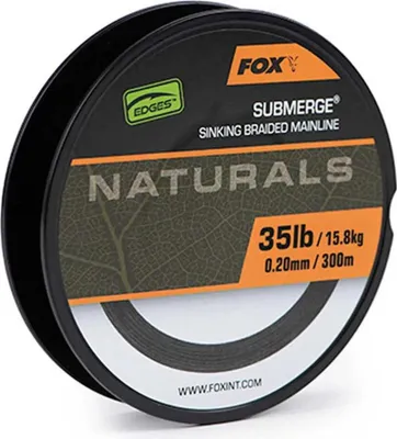 Zdjęcie produktu dla Fox Naturals Submerge Sinking Braided Mainline 45lb 0,25mm 20,4kg 300m
