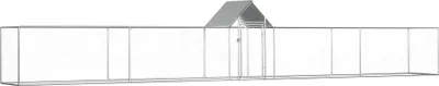 Image de The Living Store Poulailler 9x1x1,5 m Acier galvanisé