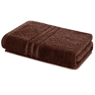 Produktbild von Lavea® Badetuch 100x150 cm aus 100% Baumwolle – Großes Duschtuch, saugstark, weich und hautfreundlich, Frottierserie Elena, waschbar - Kaffeebraun