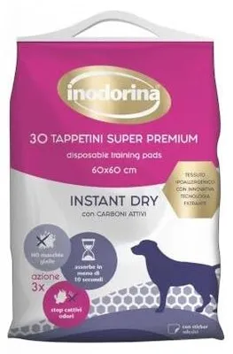 Obrázok produktu pre Inodorina Tap Instant Dry, 30 kusov, 60 x 90 cm, savé podložky pre šteňatá a