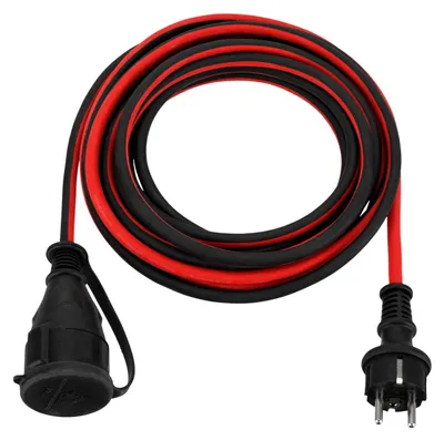 Produktbild von Verlängerungskabel Außen 5 m H05RR-F 3G1,5mm², schwarz rot