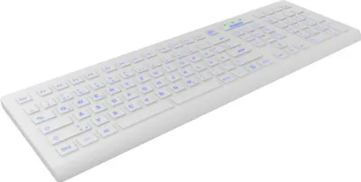 Produktbild von KeySonic KSK-8031INEL-Wh (DE) Hygienetastatur, Industrietastatur, USB, Beleuchtung, weiß, Volle Größe (100%), Kabelgebunden, USB, QWERTZ, Weiß