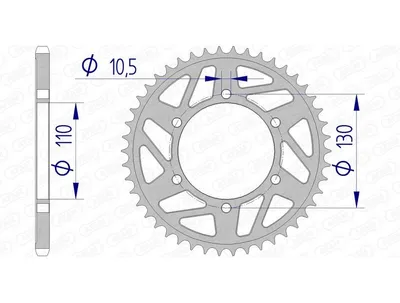 Produktbild von AFAM Kettenrad Alu Standard - 520