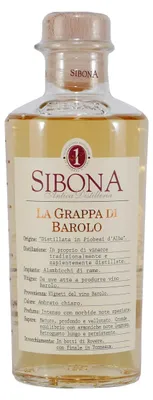 Produktbild von Sibona Grappa di Barolo | 40 % vol | 0,5 l