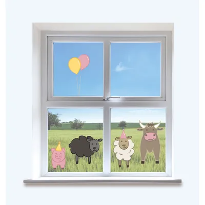 Produktbild von Bauernhof Party Fenster Poster