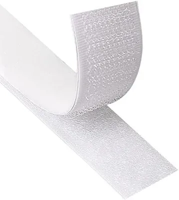 Produktbild von Blooven Klettband Selbstklebend 8 Meter Extra Stark, Doppelseitig Klebende mit Klettverschluss 20mm Breit Selbstklebendes Klebepad Flauschband und Hakenband (Weiß)