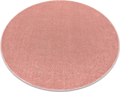 Image de Tapis ETON PLUS cercle rose poudré, unicolore, uniforme, uni rose cercle 100 cm