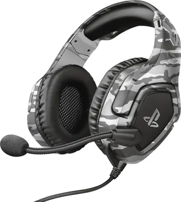Produktbild von Trust Gaming Headset GXT 488 Forze - Offiziell Lizenziert für Playstation - PS4 und PS5 Headset mit Klappbarem Mikrofon und Einstellbarem Kopfbügel,3.5mm,Over-Ear Kopfhörer mit Kabel - Grau