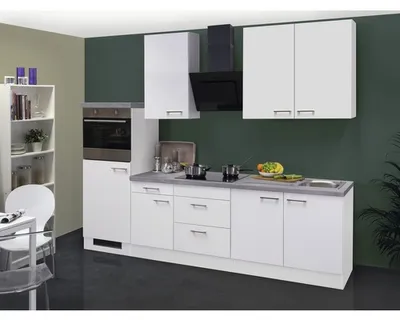 Obrázok produktu pre Kuchynský blok so spotrebičmi Flex Well Varo 270 cm farba čela matne biela farba korpusu biela