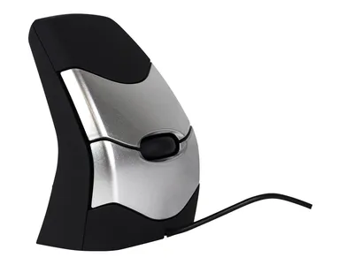 Produktbild von BakkerElkhuizen DXT 2 Precision Mouse, Beidhändig, Vertikale Ausführung, Laser, USB Typ-A, 2000 DPI, Schwarz, Grau