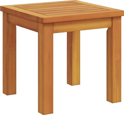 A wooden side table on a white background.