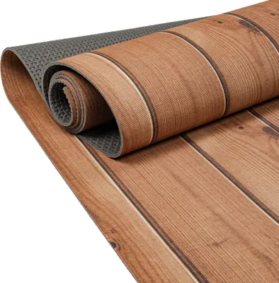 Produktbild von Küchenläufer RANNA Premium Läufer Küchenteppich Teppich Textil Holz Dielen Braun 65x400cm
