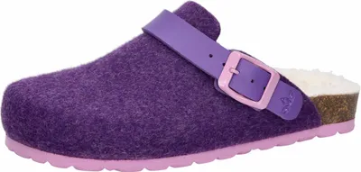 Produktbild von Warmer Kinder Filz Hausschuh Clog Größe 26 mit verstellbarer Schnalle und dämpfungsaktiver EVA-Laufsohle