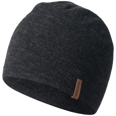 Giesswein sehr leichte Strickmütze Gehrenspitze aus Merino-Wolle. in schwarz