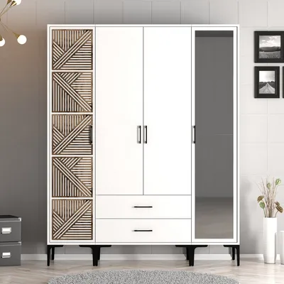 Obrázok produktu pre MOB, Šatníková skriňa - Kiara PTR (biela)