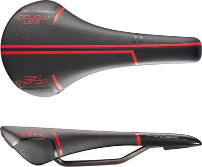 Image de San Marco Regale Racing Full Narrow Saddle 278 x 138 mm Black/Red