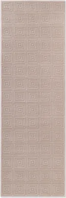 Produktbild von Elle Decoration | Moderner Teppich - 3D Effekt Geometrisch - Kurzflor Wohnzimmer - Edles Design - beige - 80 x 240 cm
