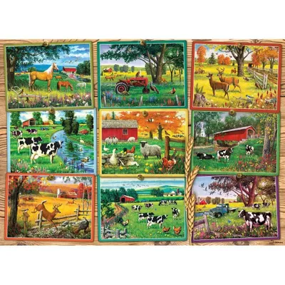 Produktbild von Cobble Hill Postcards from the Farm, 1000 Stück(e)